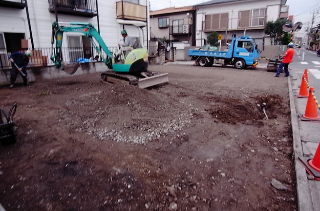 大田区蒲田Nコーポ駐車場作成工事1