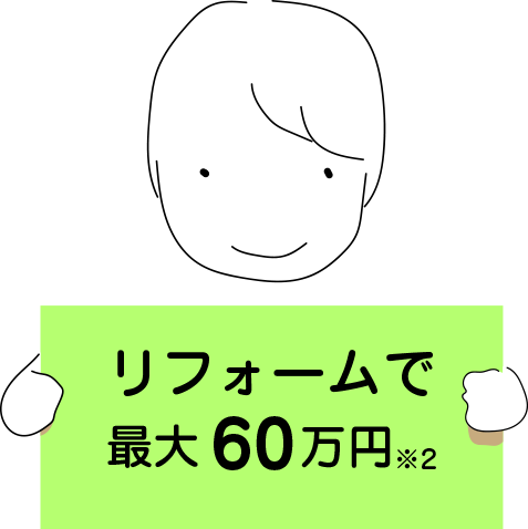 リフォームで最大60万円※2